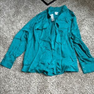 Chico’s Teal Button-Up Shirt
